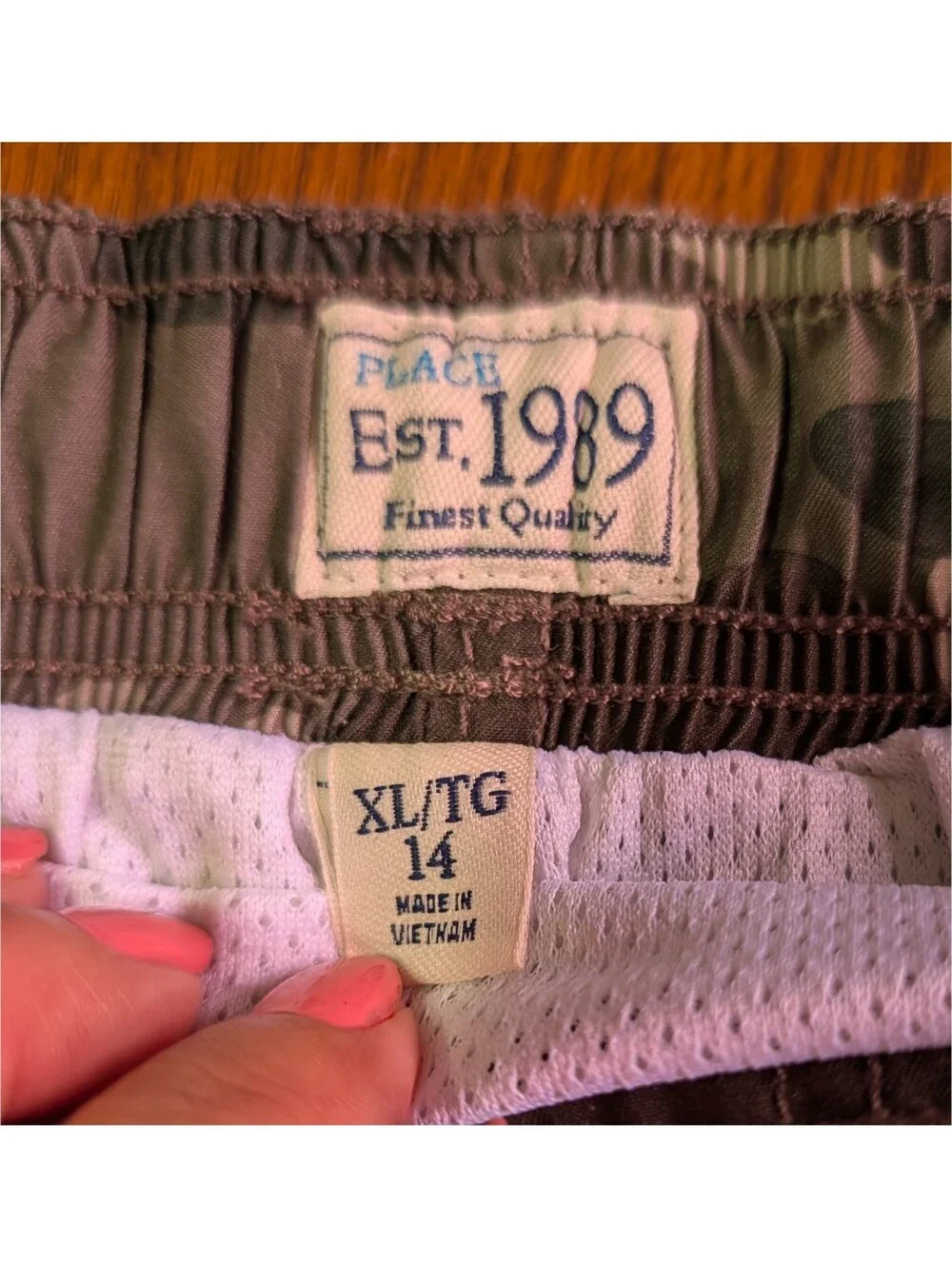 The Children's Place Youth Camo Colorblock Swim Trunks